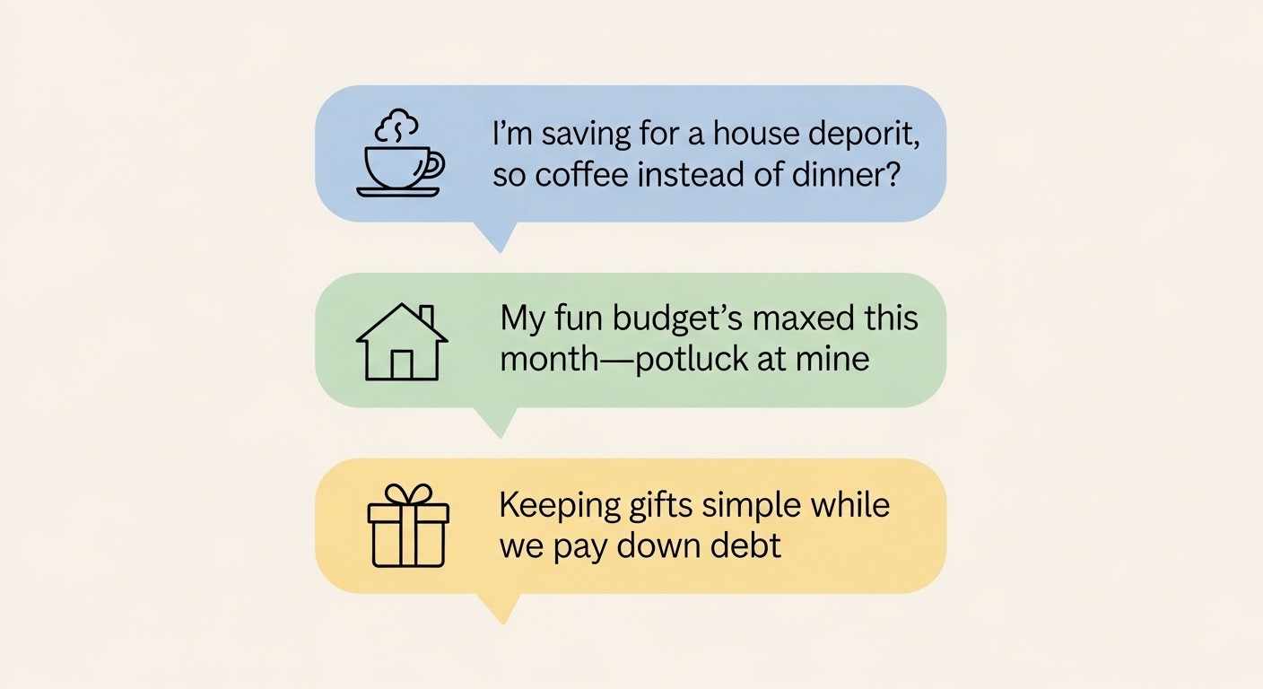 Money conversation scripts and budgeting boundaries